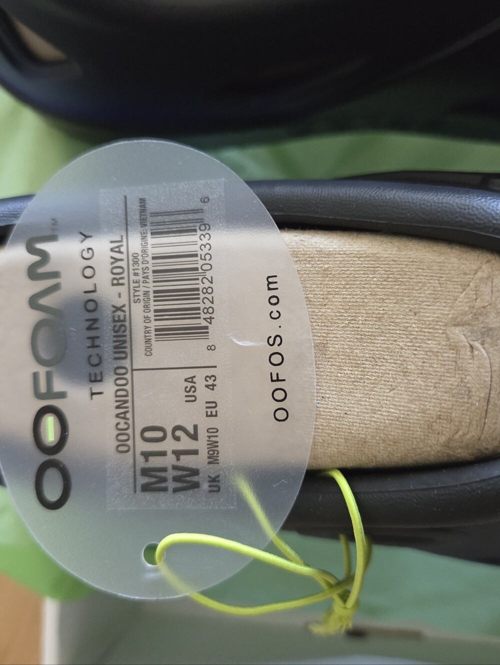 NIB OOFOS Oocandoo Water Shoes - Black/Blue - Size 12 W- Unisex Recovery Sandals - Picture 5 of 7